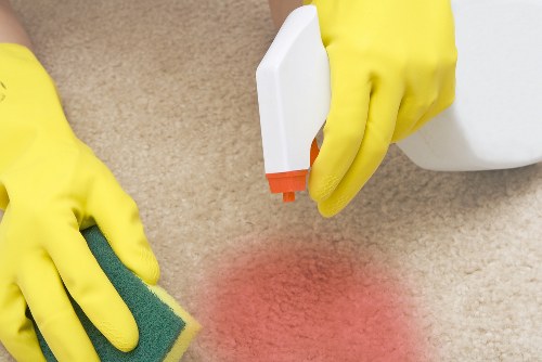 Carpet cleaning team using sustainable waste sorting and recycling in West Kensington