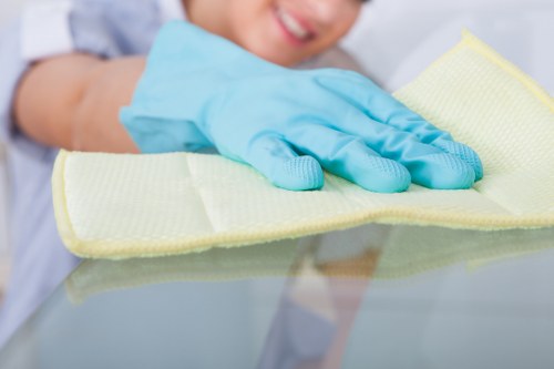 Cleaner preparing equipment for a safe carpet cleaning job
