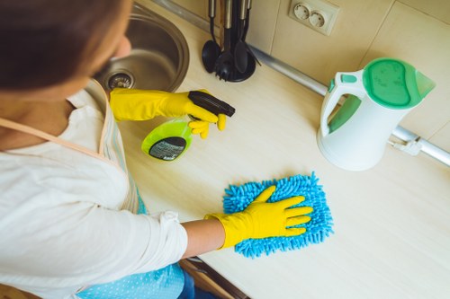 Management reviewing carpet cleaners health and safety policy