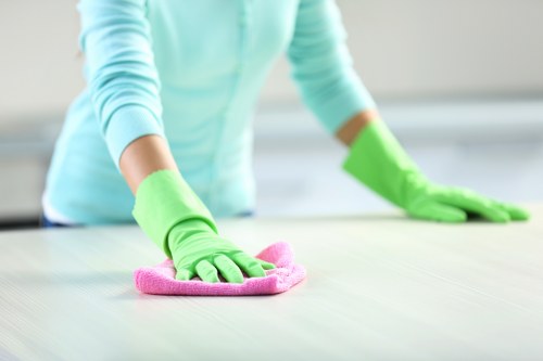 Deep cleaning a West Kensington kitchen before move-out inspection