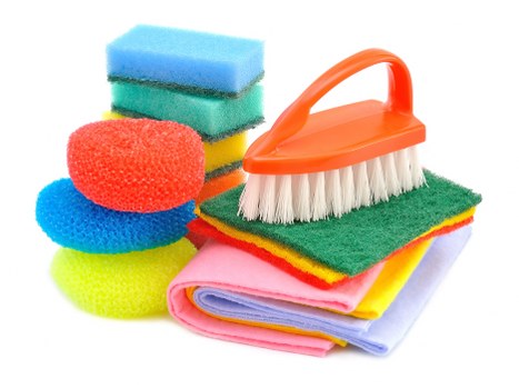 Warning sign and protective measures during carpet cleaning service